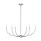 Z-Lite Shannon Chandelier, 6-Light, 42 In.W x 19.25 In.H, Brushed Nickel/white 3040-42BN - alternate 2